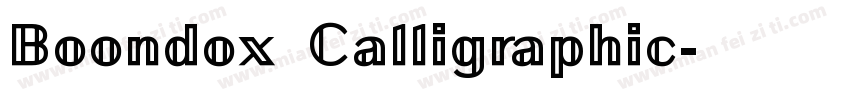 Boondox Calligraphic字体转换